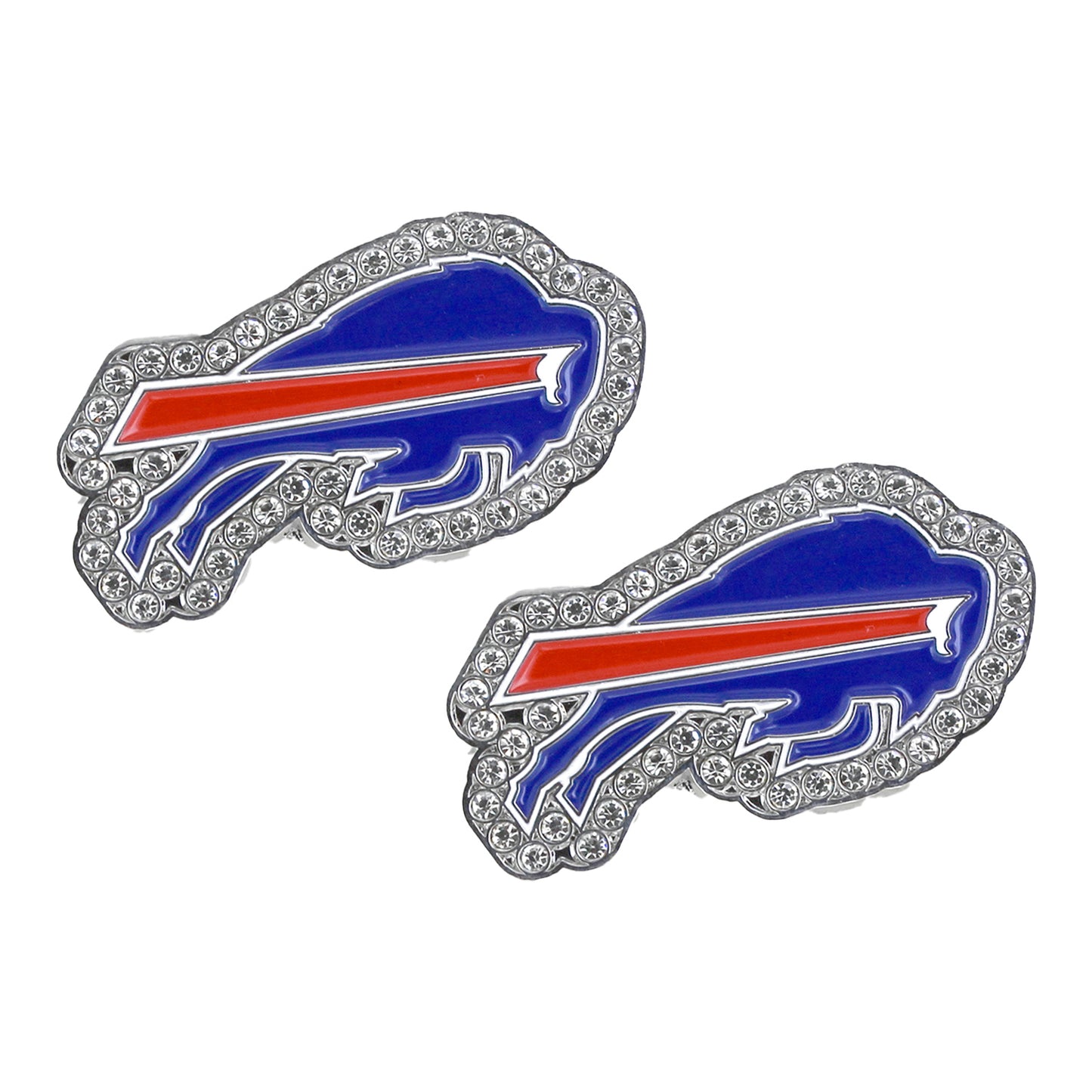 Buffalo Bills Oversized Primary Logo Post Earrings - Front View