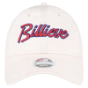 Ladies Bills New Era 9TWENTY Billieve Adjustable Hat In White - Front View