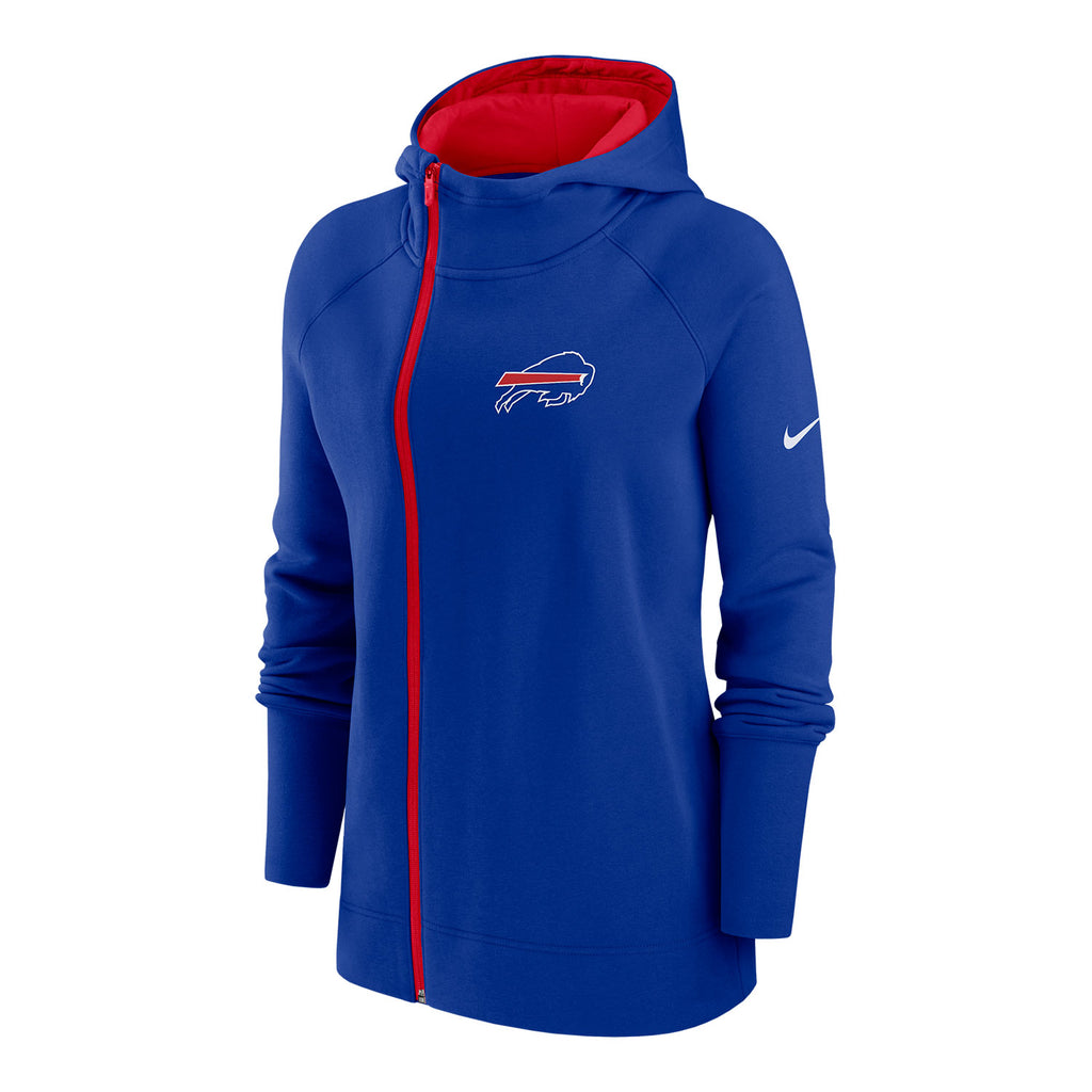 Ladies Full Zip Fleece & Crinkle Hooded Buffalo Bills Jacket