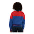 Ladies Bills Starter Retro 1/2 Zip Pullover In Blue & Red - Back View