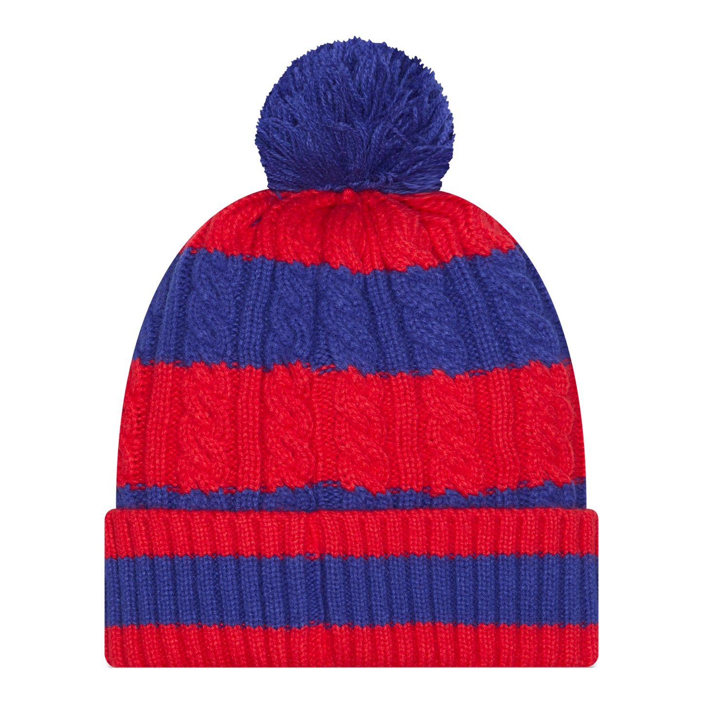 Ladies Buffalo Bills New Era Braided Stripped Knit - Back View