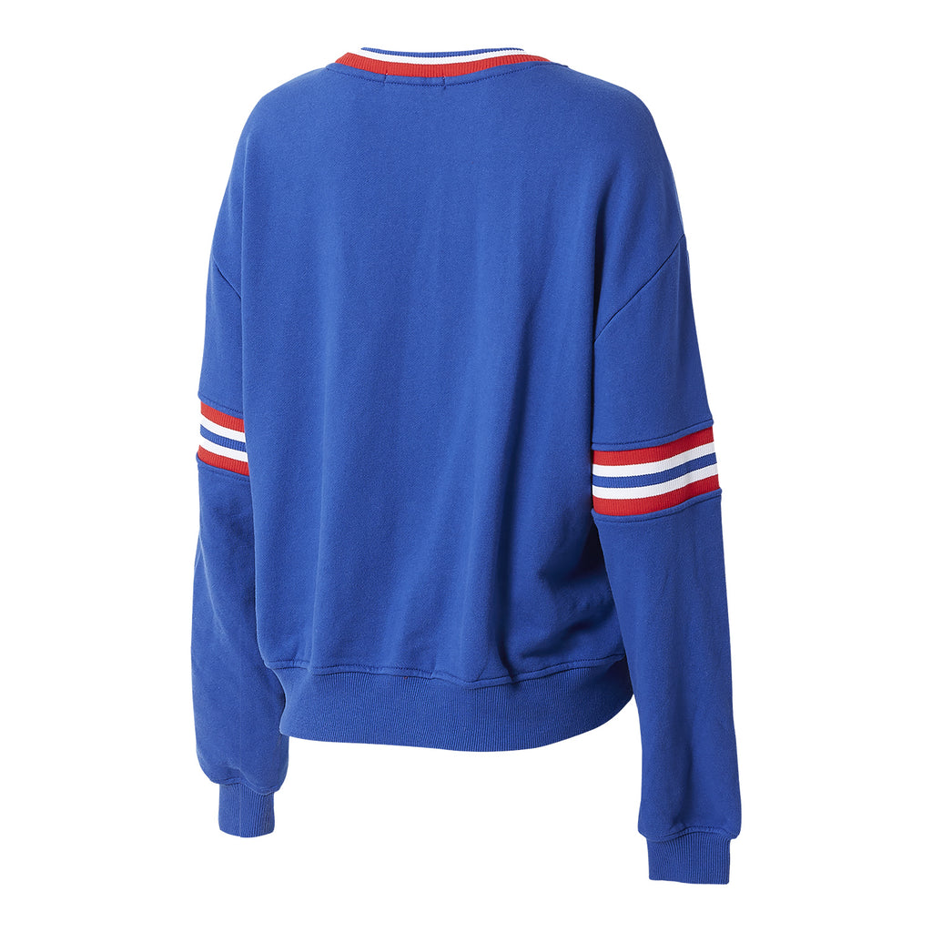 Ladies Buffalo Bills New Era Varsity Fleece Crewneck Sweatshirt