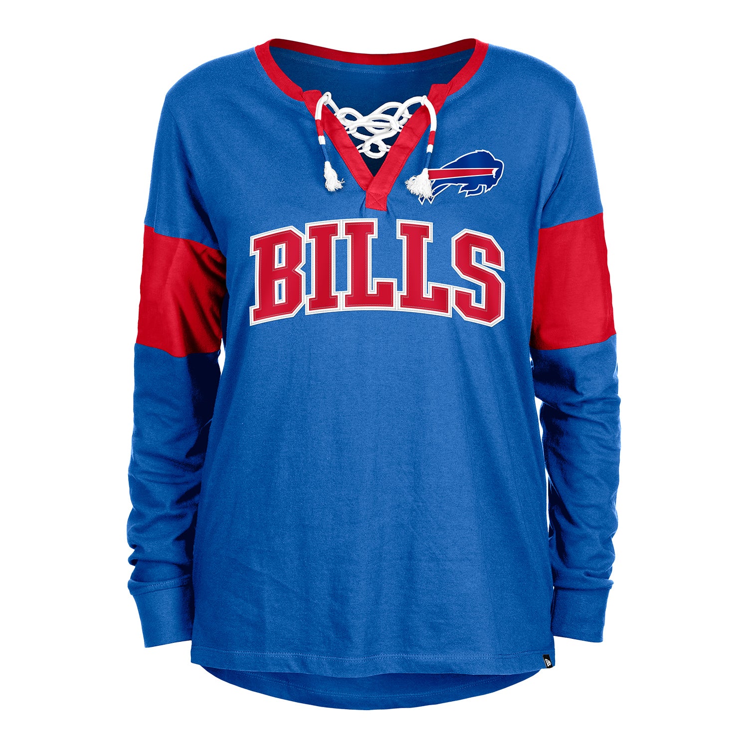 Long Sleeve Women's Buffalo Bills T Shirt Women's Buffalo Bills Royal Primary Logo V-Neck Long-Sleeve T-Shirt