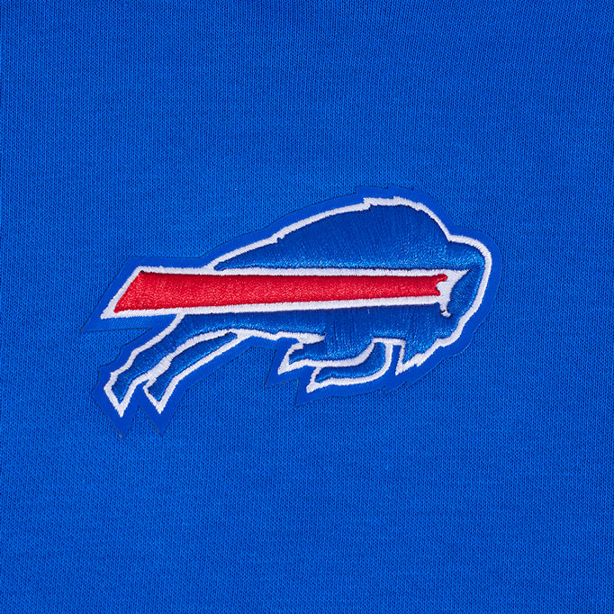 Ladies Buffalo Bills Pro Standard Wingspan Cropped Pullover Hoodie In Blue - Logo View