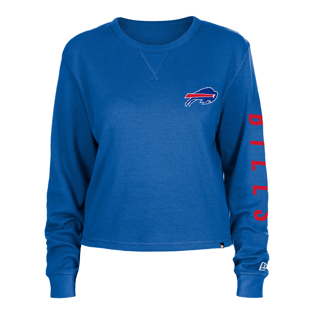 Women's Junk Food Red Buffalo Bills Pocket Thermal Long Sleeve T-Shirt