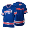 Icer Ladies Buffalo Bills Time to Shine Sequin Jersey In Blue - Front & Back View