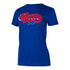 Buffalo Bills Ladies Marathon Bubble Script Short Sleeve T-shirt In Blue - Front View