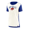 Buffalo Bills Women's Nike Short Sleeve Tri Fash Top In Blue & White - Front View