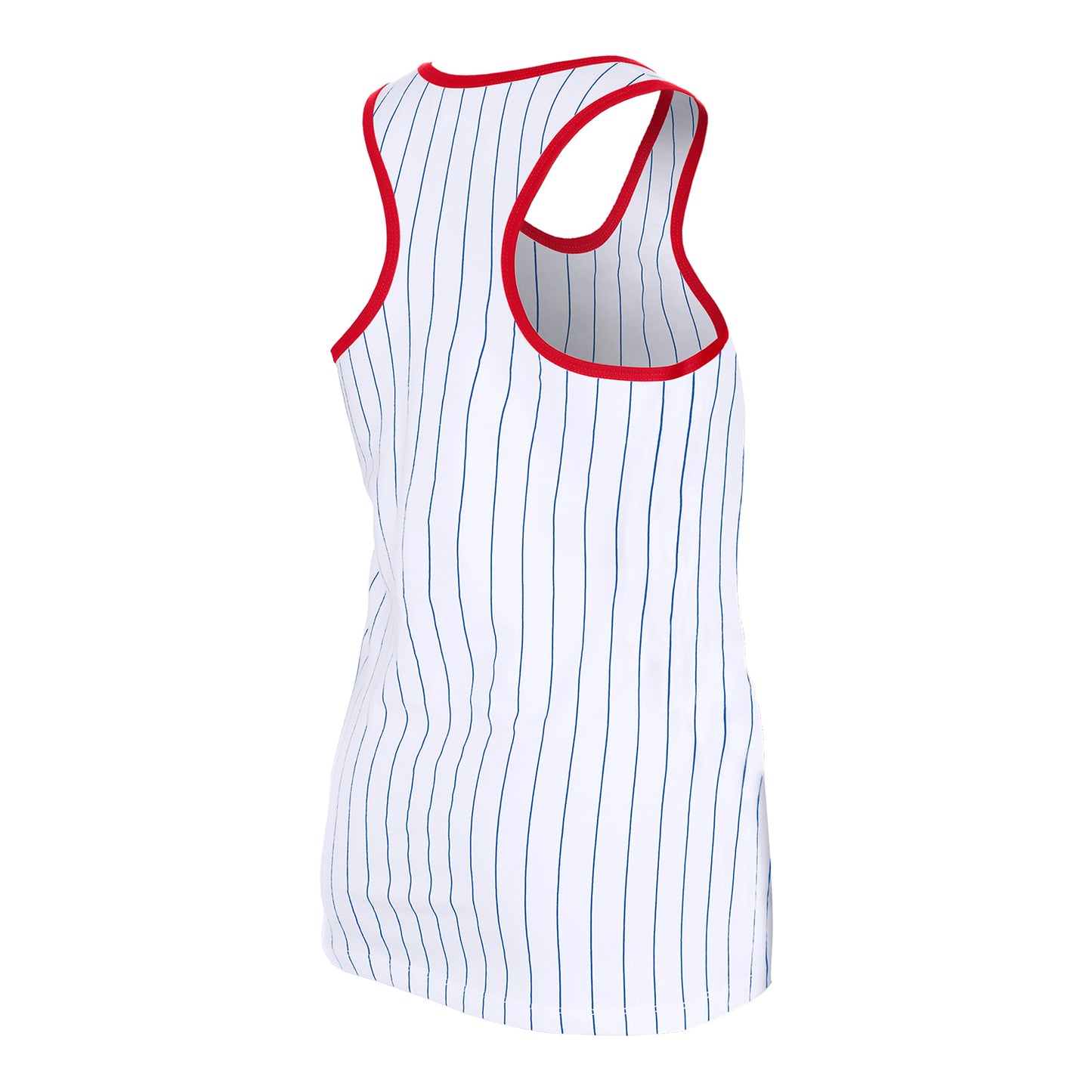 Buffalo Bills New Era Ladies Gameday Striped Sequin Tank Top In White, Blue & Red - Back View