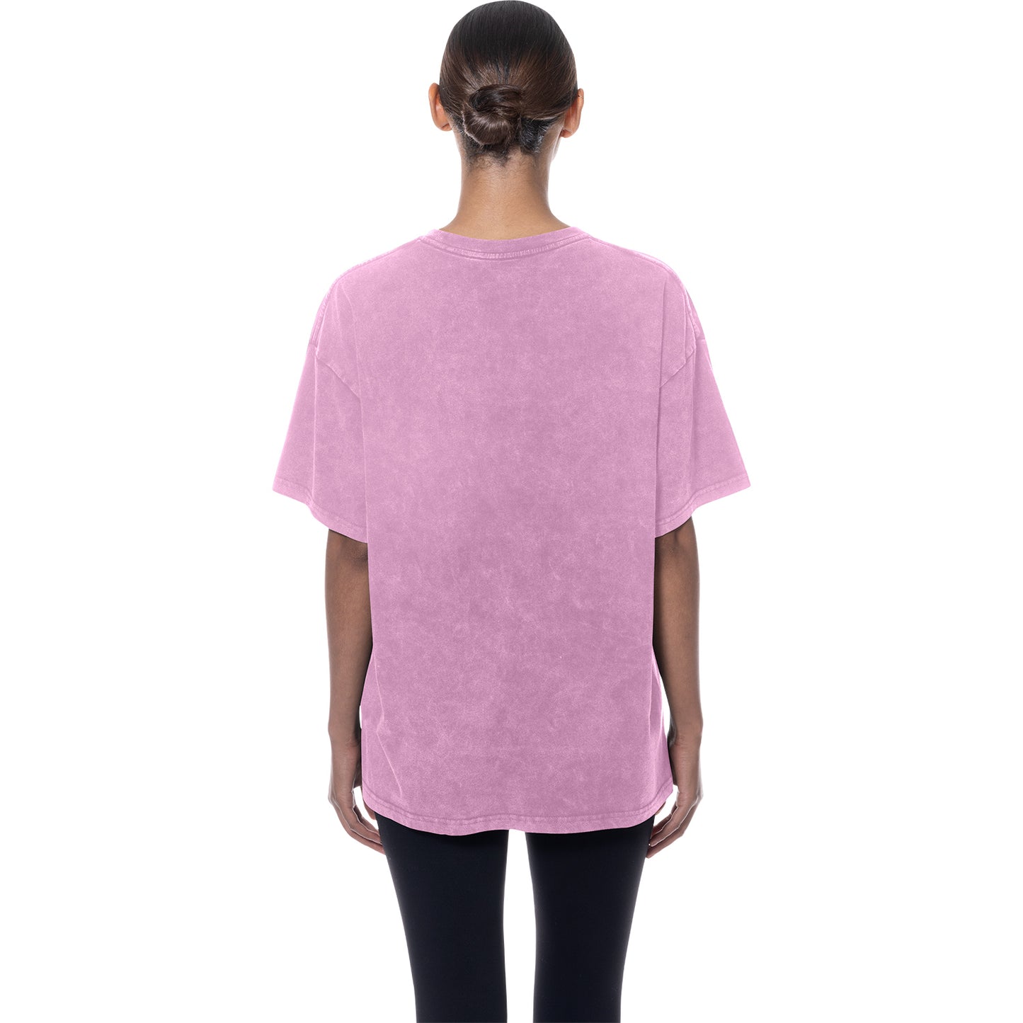 Ladies Buffalo Bills Pink Mineral Wash Primary Logo T-Shirt In Pink - Back View