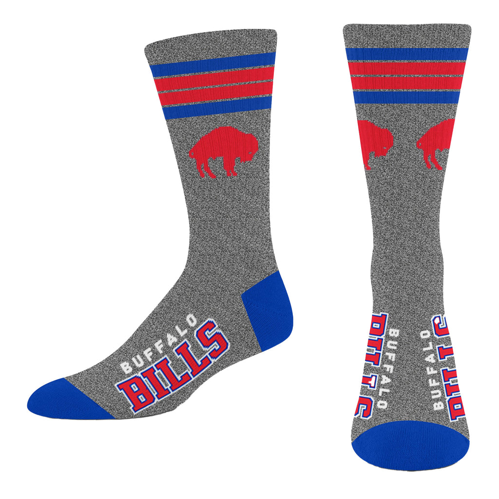 Buffalo Bills Marbled 4 Stripe Deuce Socks