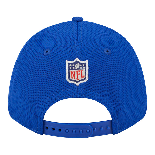 Bills New Era 2023 Training 9FORTY Adjustable Hat - In Blue - Back View