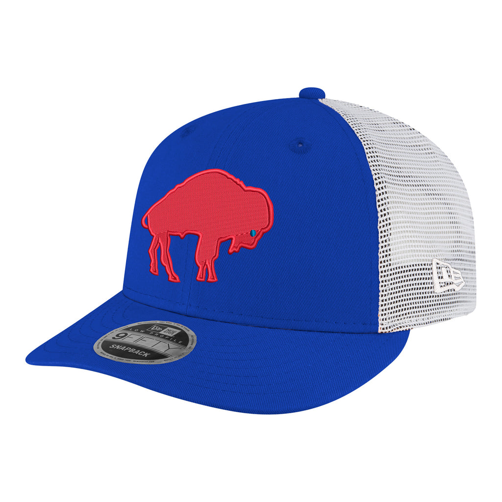 Men's New Era White/Red Buffalo Bills Historic Logo Retro Sport 9FIFTY Snapback  Hat