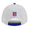 Bills New Era 9FORTY 2023 Sideline Stretch Snap Hat In White - Back View