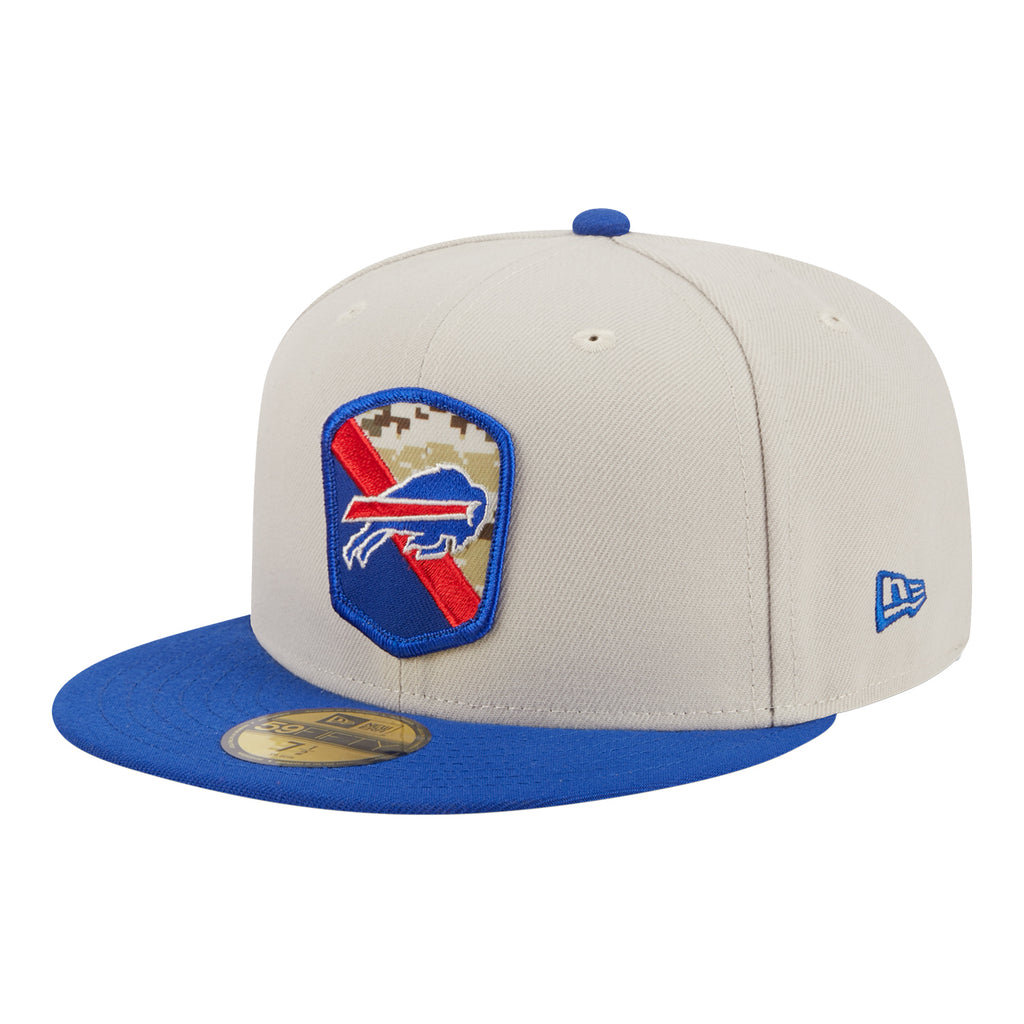 Men's New Era Stone/Royal Buffalo Bills 2023 Salute to Service 59FIFTY Fitted Hat