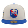 New Era Bills 2023 Salute to Service 59FIFTY Fitted Hat In Tan - Front View
