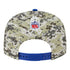New Era Bills 2023 Salute to Service 9FIFTY Snapback Hat In Camouflage - Back View