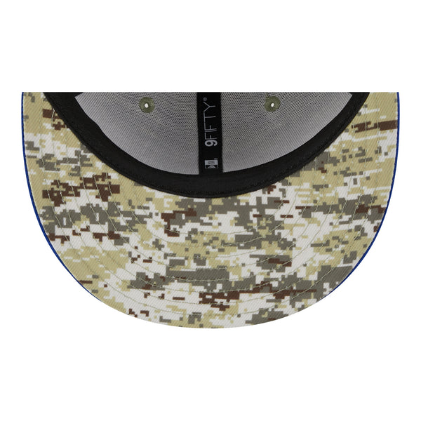 New Era Bills 2023 Salute to Service 9FIFTY Snapback Hat In Camouflage - Bill View