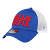 New Era Bills Mafia 39THIRTY Shadow Flex Hat In Blue & White - Front Left View
