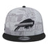 New Era 2023 Buffalo Bills Inspire Change 9FIFTY Snapback Hat In Grey & Black - Front View