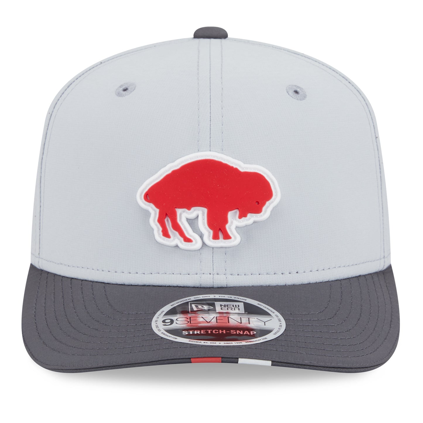 New Era 9SEVENTY Bills Training Camp Classic Snap Hat in Grey - Front View