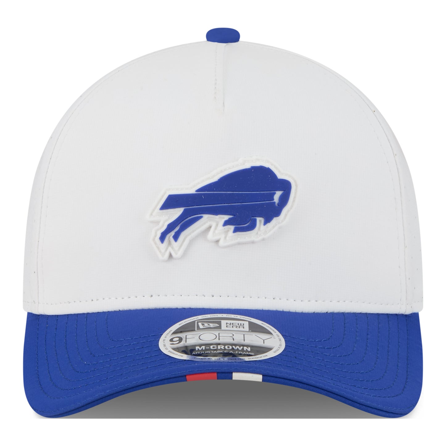 New Era 9FORTY A Frame Bills Training Camp Adjustable Hat In White - Front View