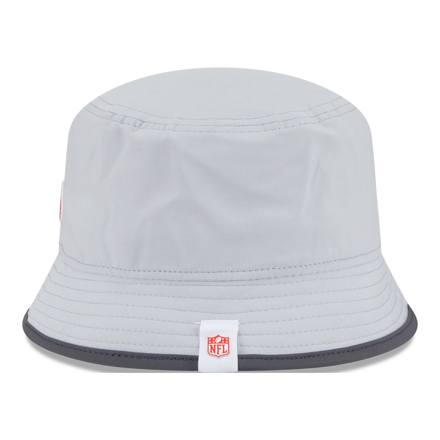 Bills New Era 2025 Training Camp Stretch Bucket Hat In Grey - Back View