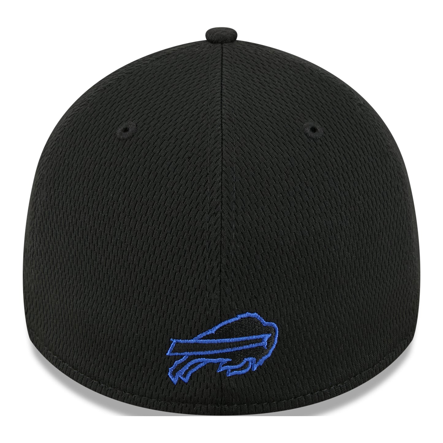 Buffalo Bills New Era 39THIRTY Buf Block Hat In Black - Back View