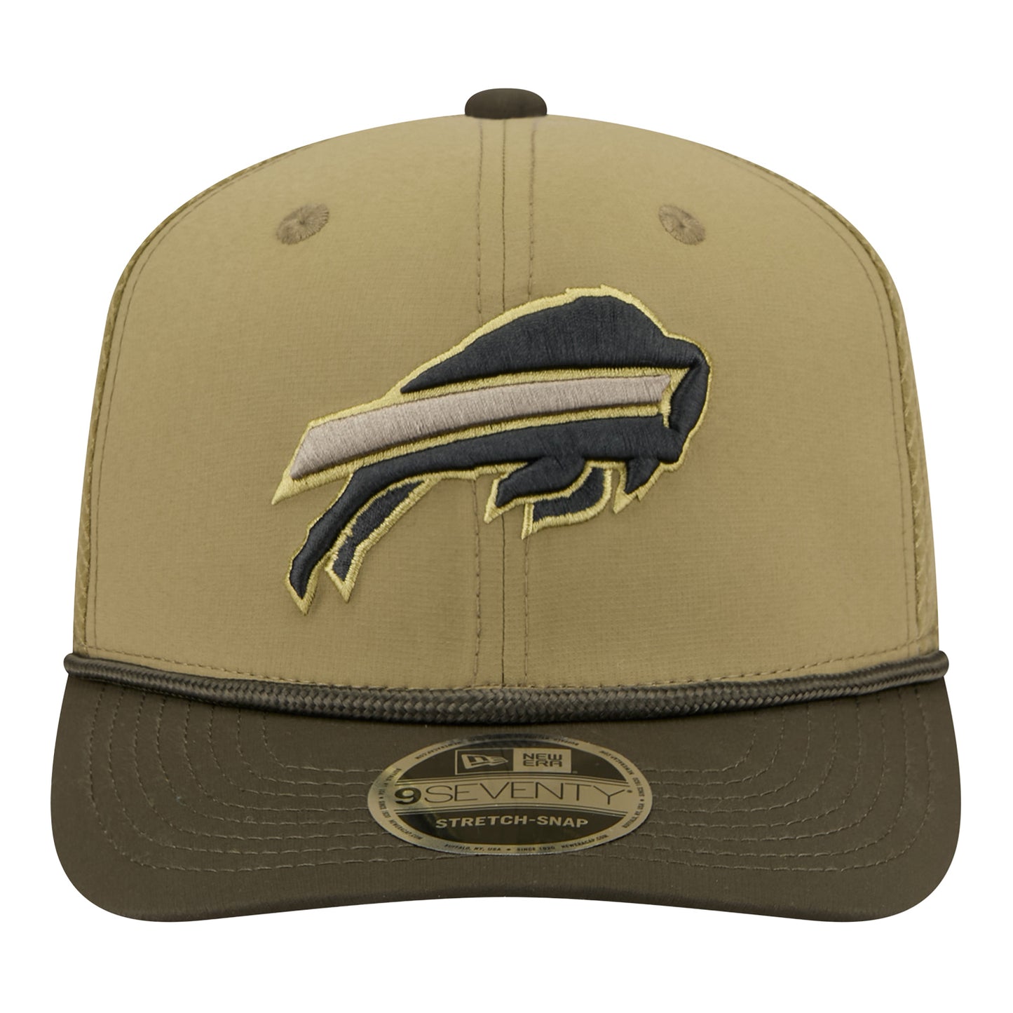 Buffalo Bills New Era 2025 Salute to Service 9SEVENTY Hat In Tan - Front View