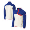 Darius Rucker Buffalo Bills 1/4 Snap Panel Jacket In Blue, Red & White - Front & Back View