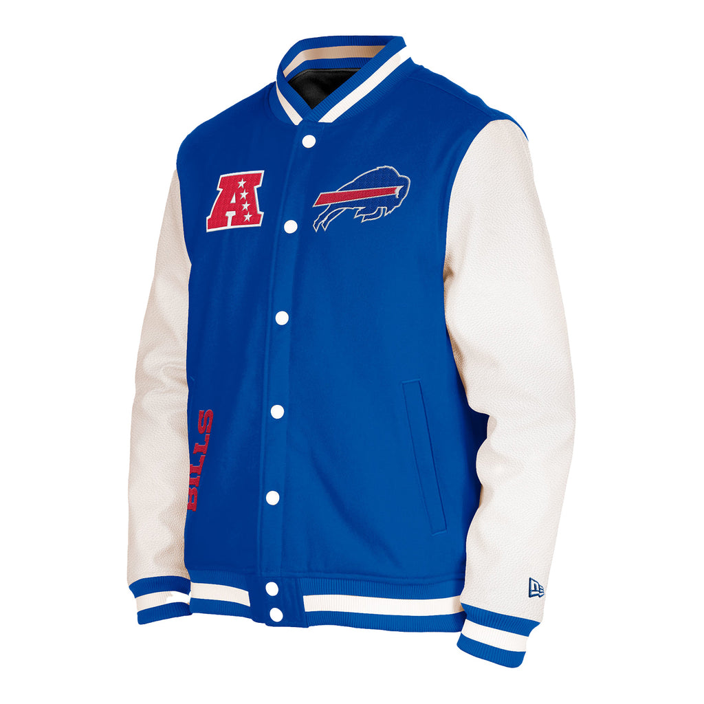 Buffalo Bills Women's Varsity Jacket Dress Casual Long Sleeve Button Coat  Gift