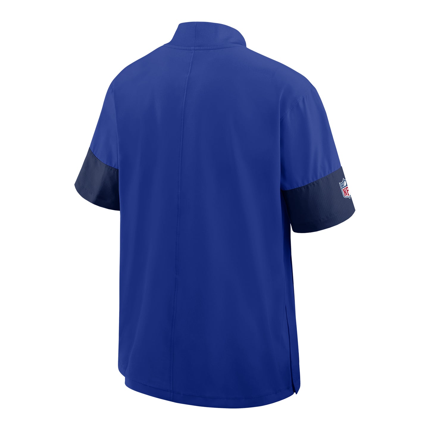Buffalo Bills Nike 2025 Sideline 1/2 Zip Coaches Jacket - Blue - Back View