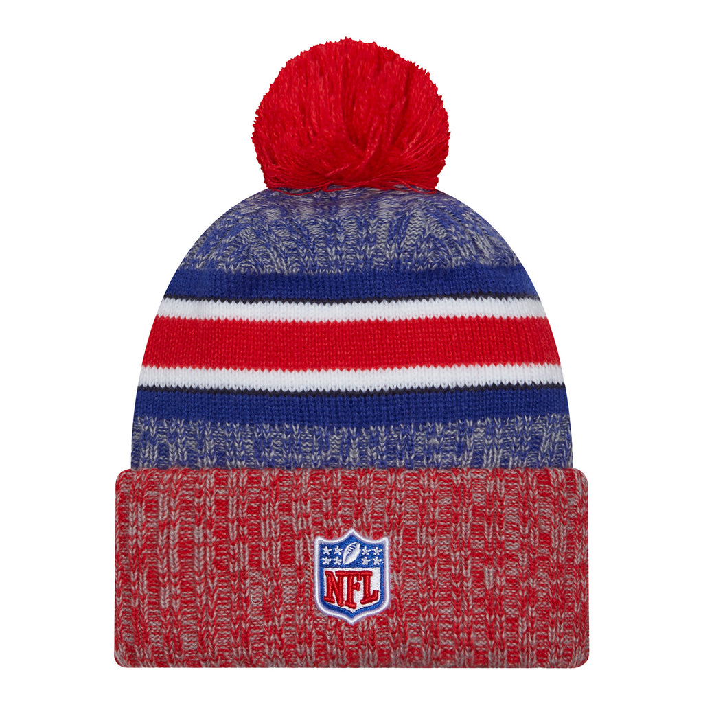 New Era Buffalo Bills Royal On-Field Sport Knit Hat with Pom