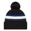 New Era Bills Fold Retro Logo Knit Hat In Black - Back View