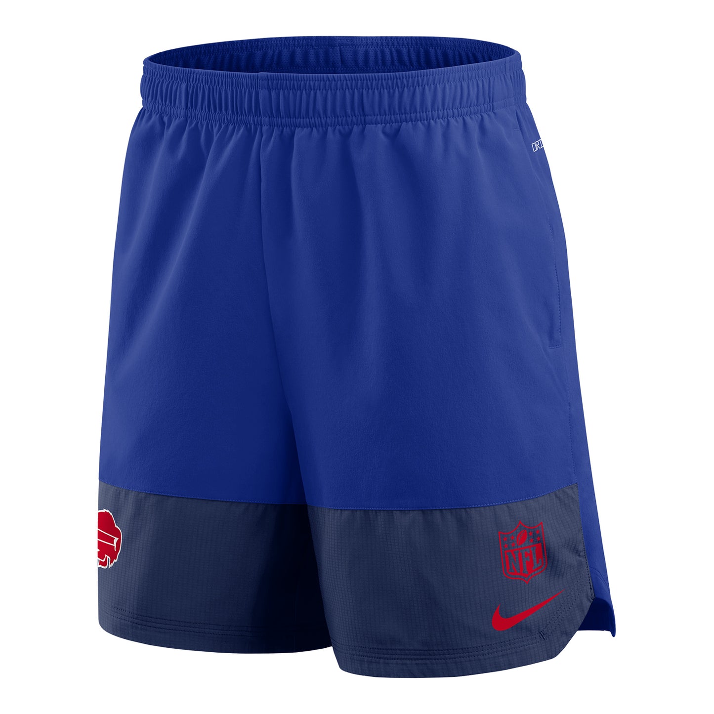 Buffalo Bills Nike 2025 Sideline Woven Shorts In Blue - Back View