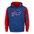Big & Tall Bills Contrast Pullover Sweatshirt In Blue & Red -  Front View