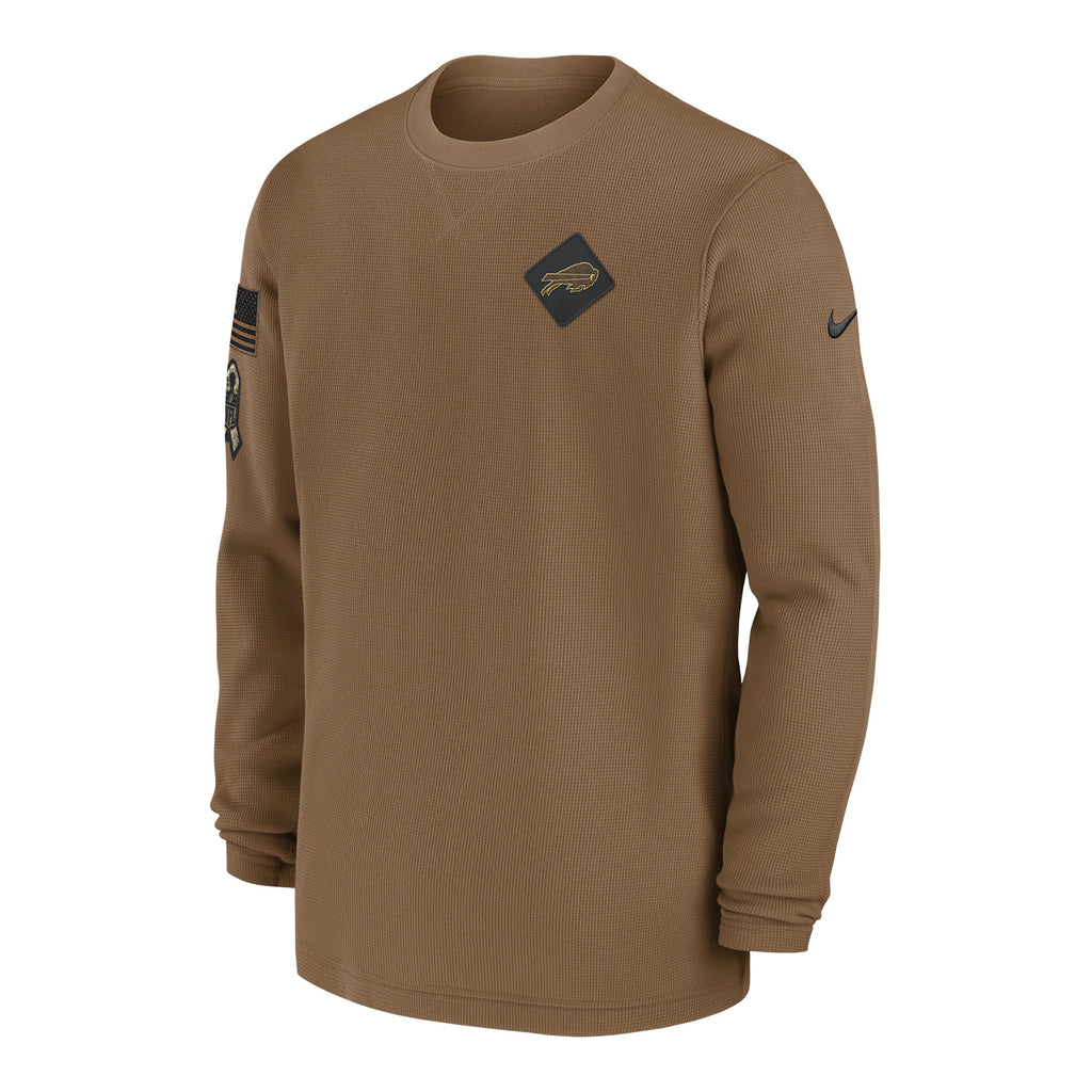 Buffalo Bills Salute to Service Nike Men's NFL Long-Sleeve T-Shirt in Brown, Size: Medium | NKAC2EAA24-95D