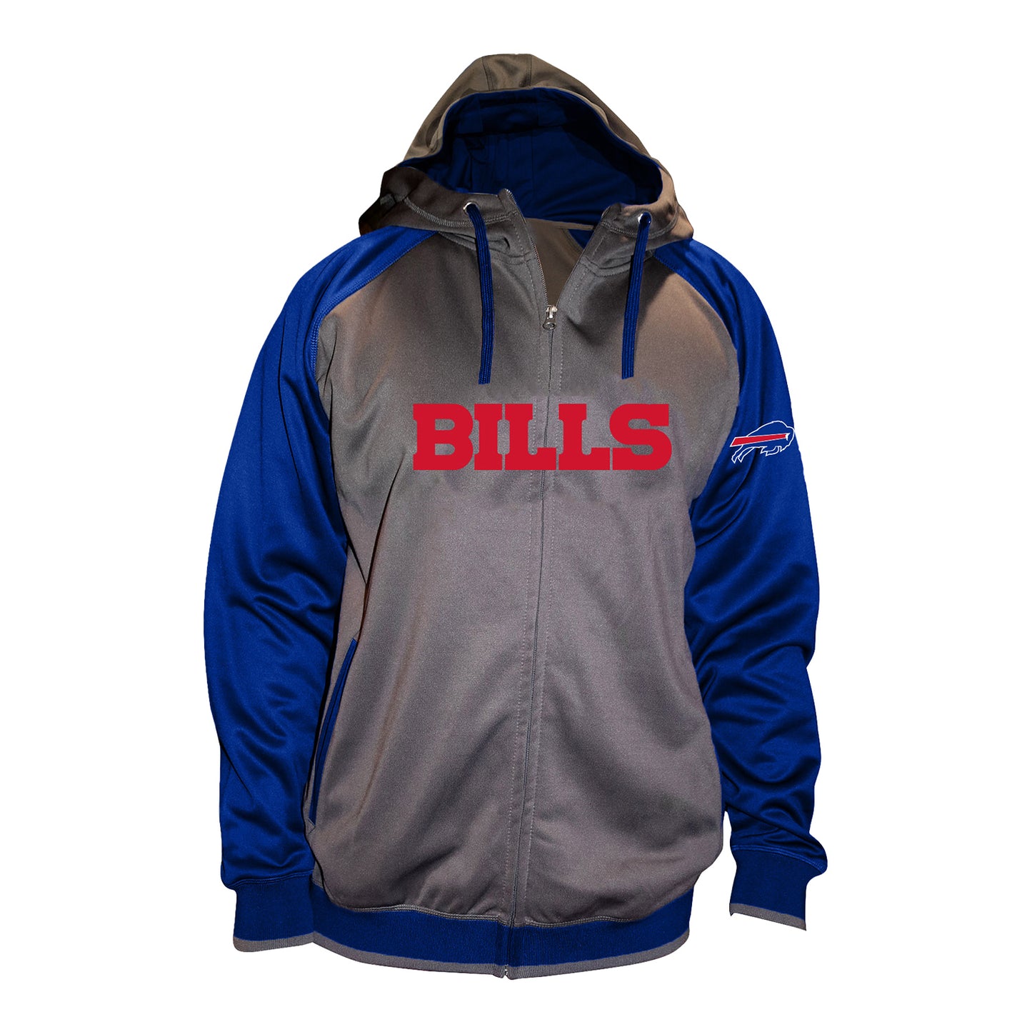 Buffalo Bills Big and Tall Contrast Pullover Hoodie - Front View