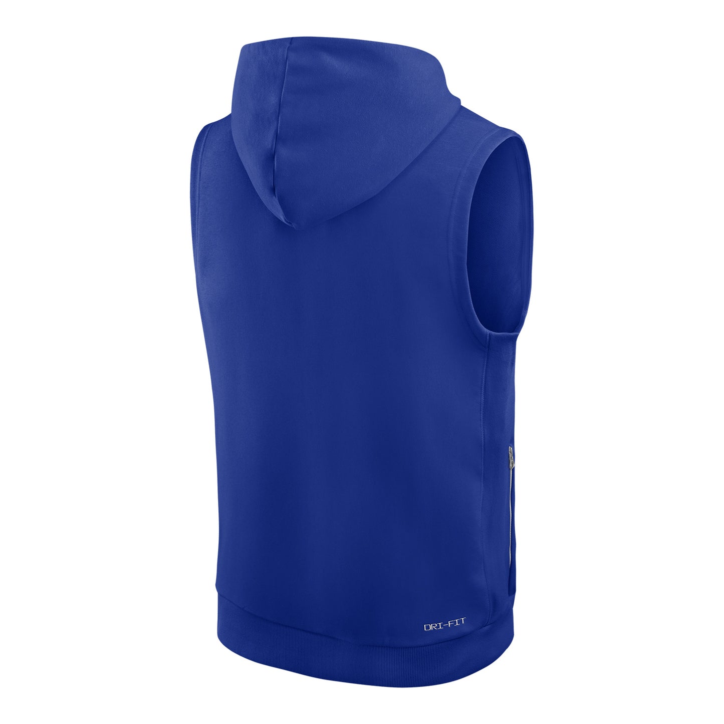 Buffalo Bills Nike 2025 Sideline Sleeveless Hooded Sweatshirt - Blue - Back View