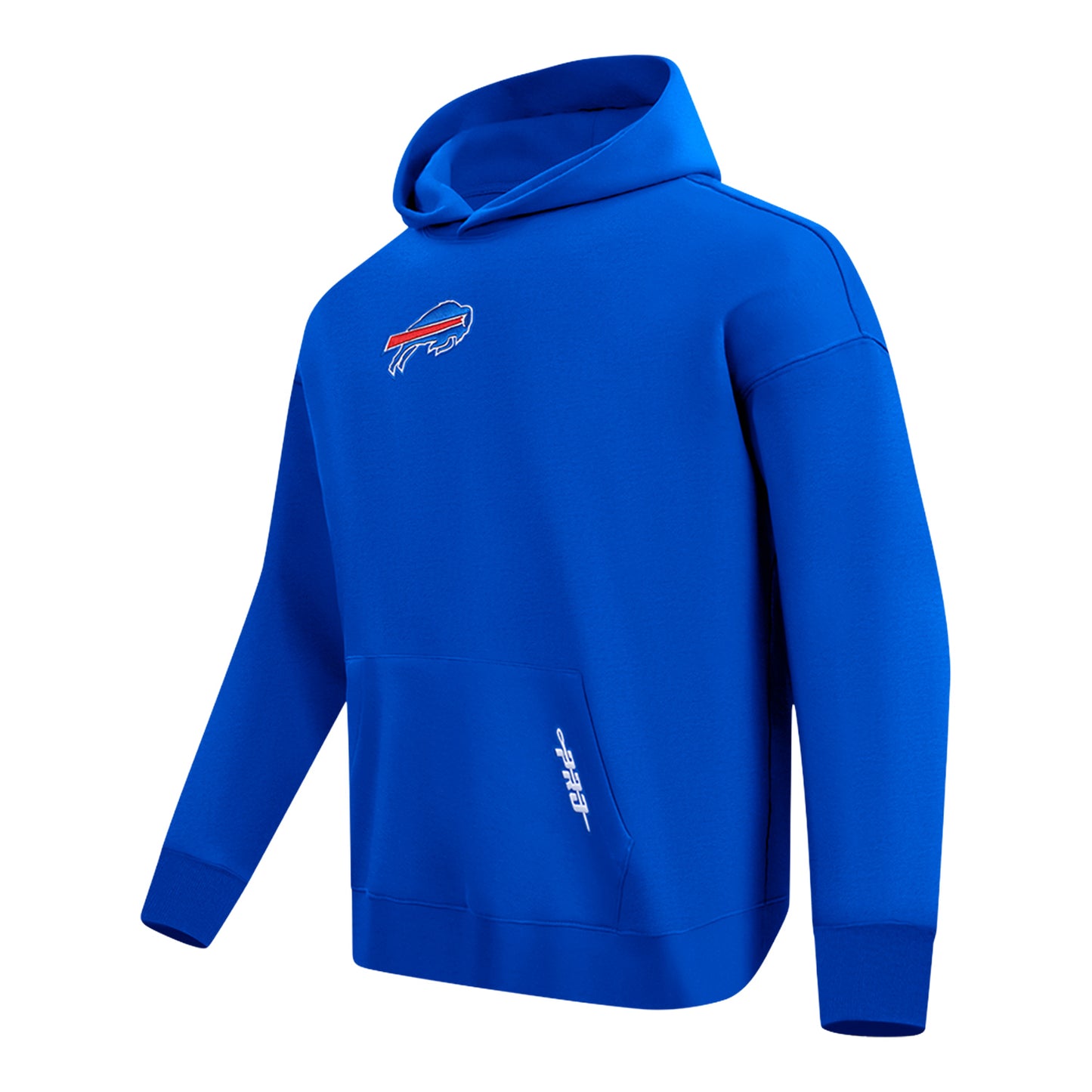 Buffalo Bills Pro Standard Classic Icon Drop Shoulder Hoodie In Blue - Angled Front Left View