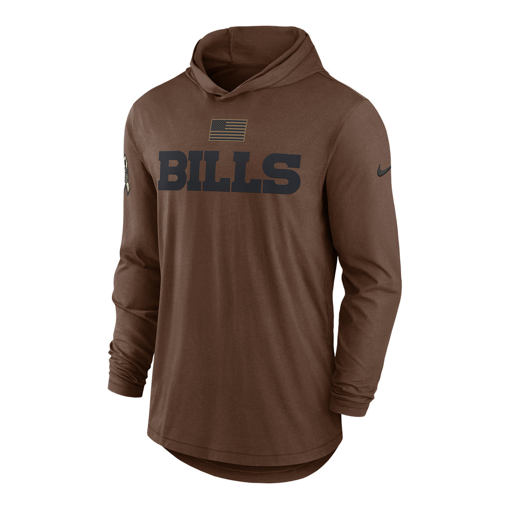 Men's Nike Brown Buffalo Bills 2023 Salute to Service Long Sleeve T-Shirt Size: Small