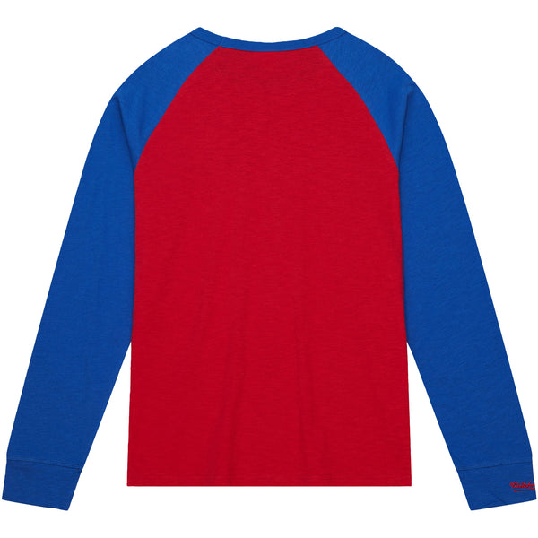 Mitchell & Ness Buffalo Bills Legendary Slub Long Sleeve T-Shirt In Red - Back View
