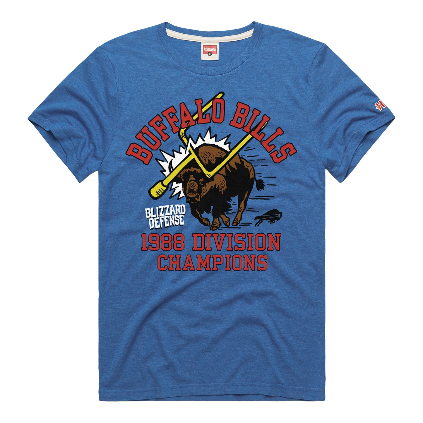 Homage Buffalo Bills 1988 Field Goal T-Shirt In Blue - Front View