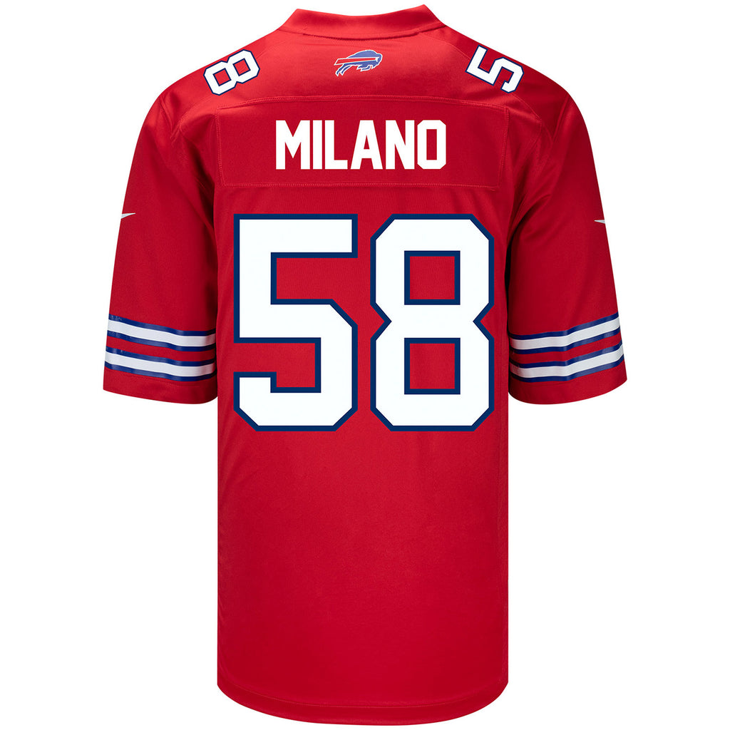 Nike Game Red Alternate Matt Milano Buffalo Bills Jersey