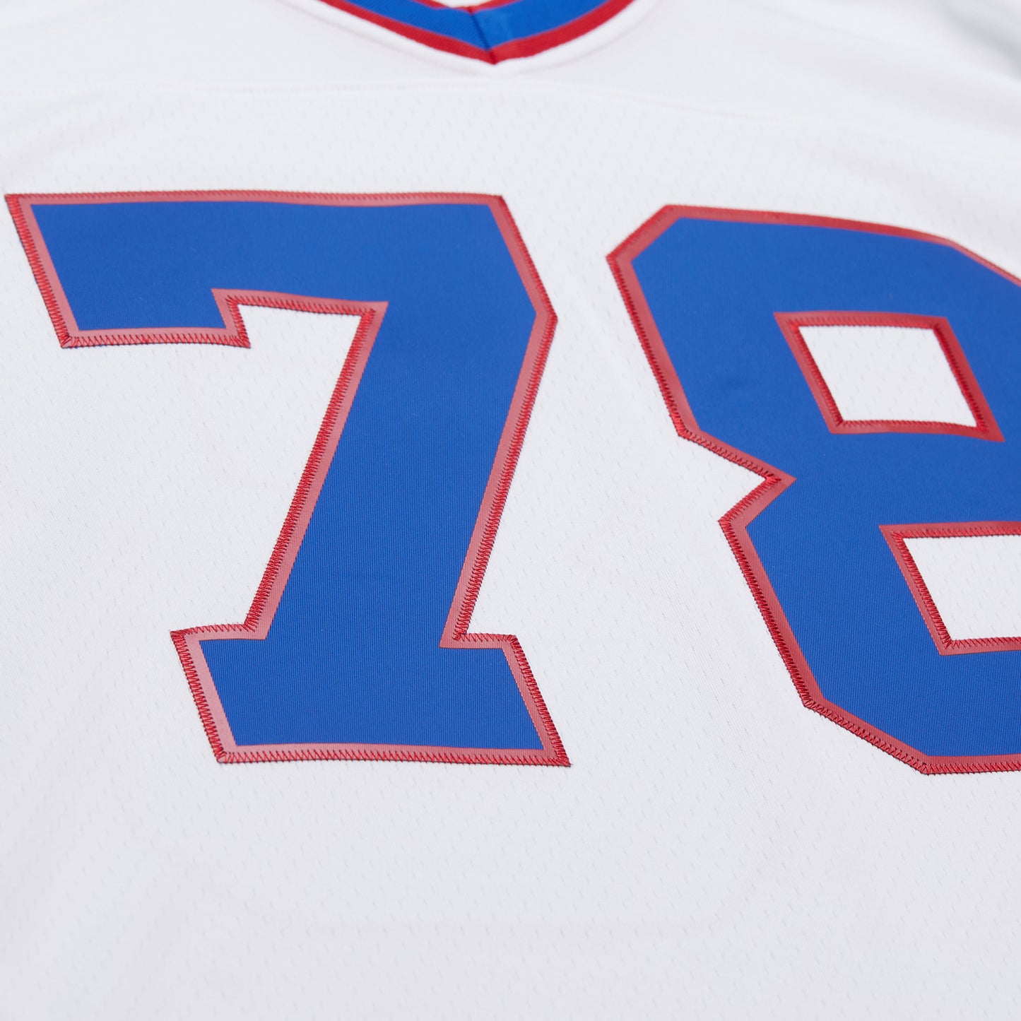Bruce Smith Buffalo Bills Mitchell & Ness Legacy Replica Road Jersey In White - Close Up