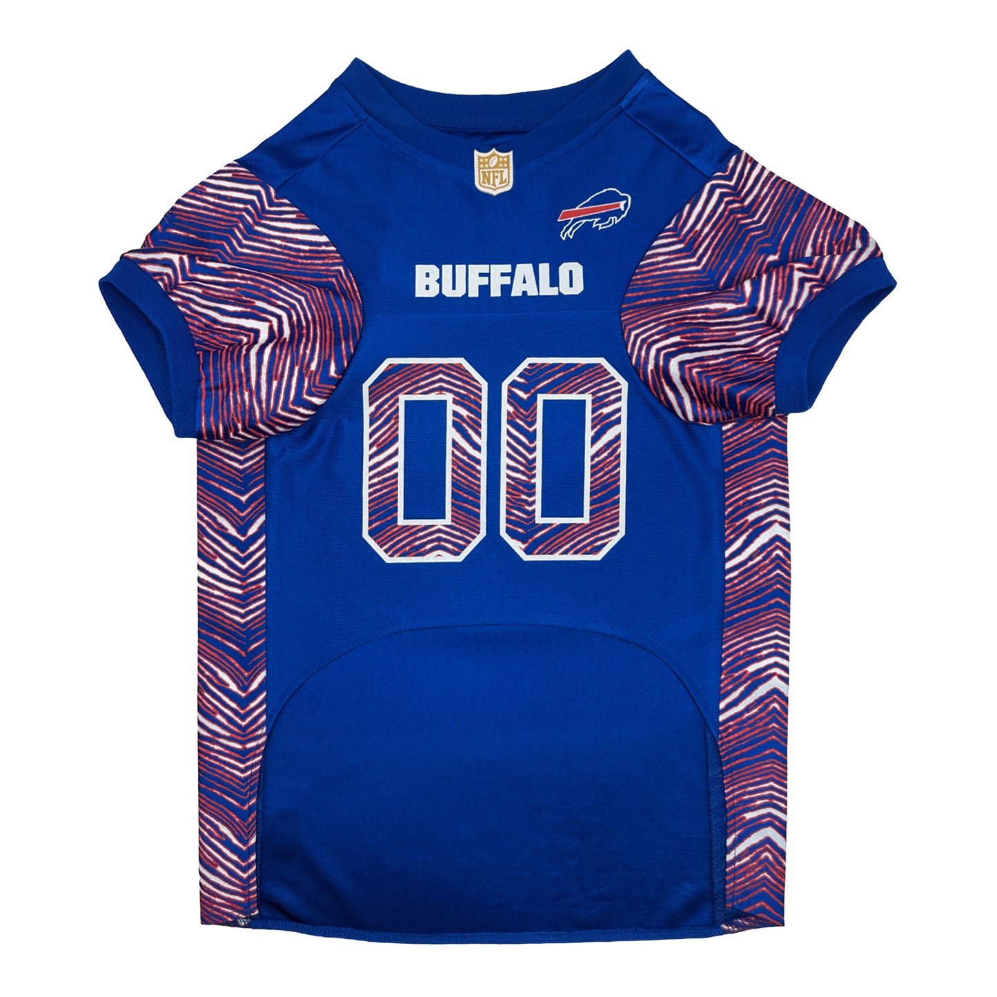 Buffalo Bills Zubaz Pet Jersey In Blue - Front View
