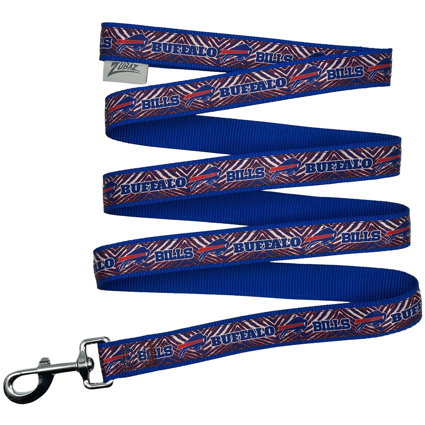Buffalo Bills Zubaz Pet Satin Leash In Blue - Front View