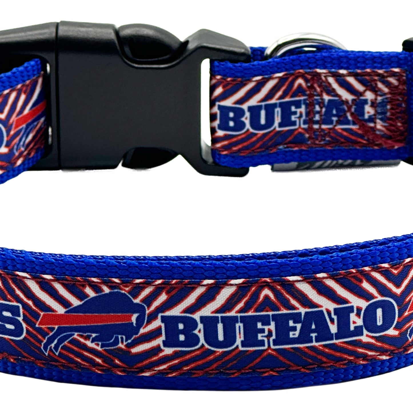 Buffalo Bills Zubaz Pet Satin Collar In Blue - Close View