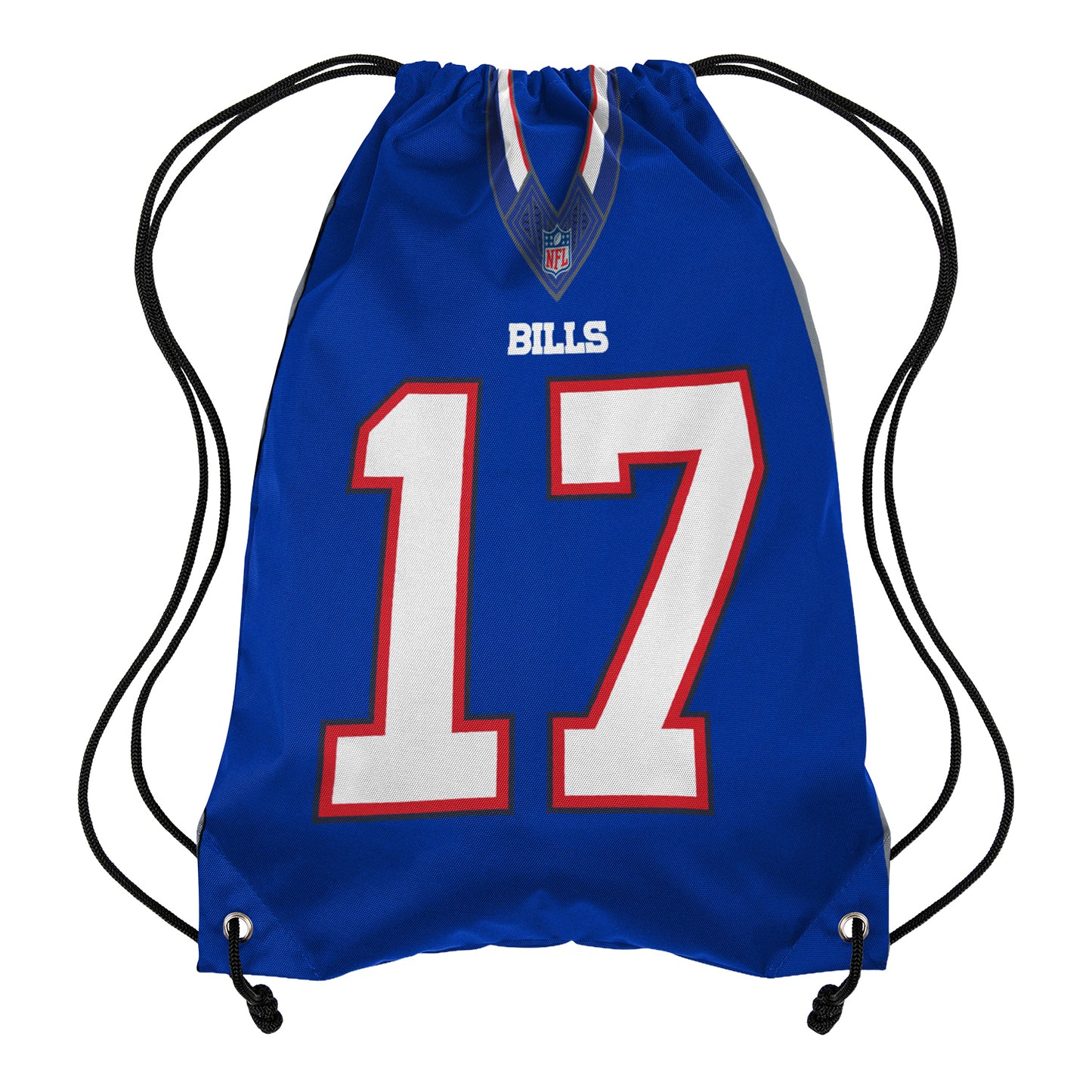 Josh Allen Jersey Drawstring Bag In Blue - Front View