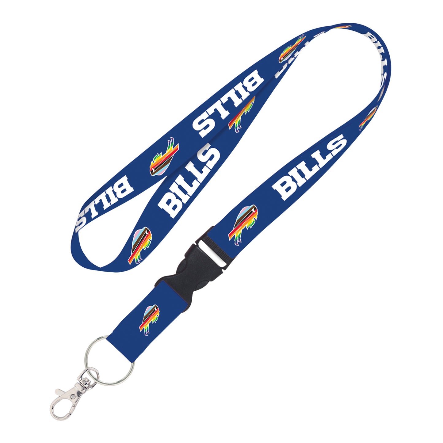 Buffalo Bills Pride Buckle Lanyard In Blue - Front View